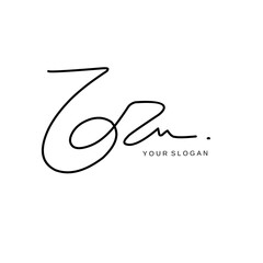 Gz Initial signature logo vector design
