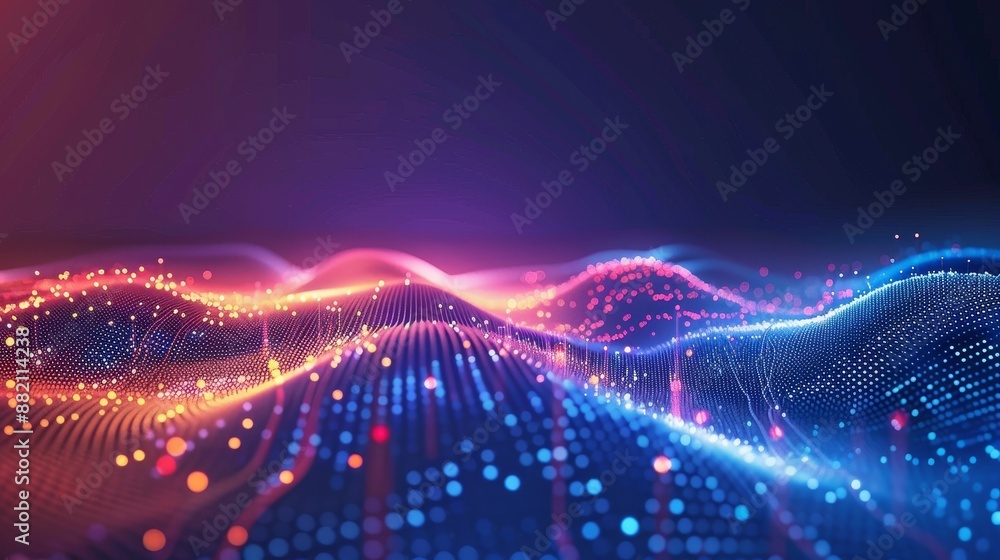 Poster design concept of dot point connections with gradient lines. concept of internationalization, social