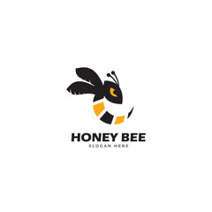 honey bee logo vector template