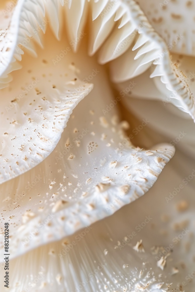 Poster close-up shot of a mushroom's shell with intricate details