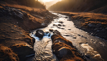 Stream Roams in Cloudy Winter: The Trailblazer's Globetrot Overwhelmed in Landslide