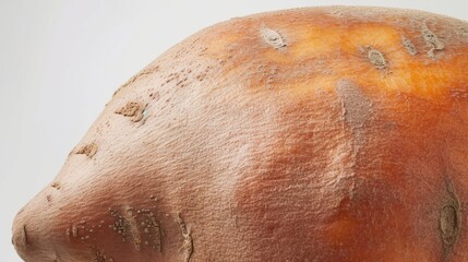 Sweet potatoes on a clean white background.
