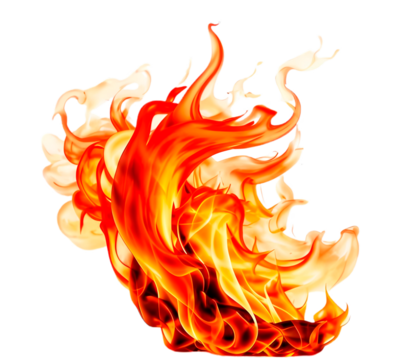 Flame on a transparent background
