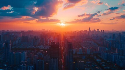 Fototapeta premium Urban Sunset