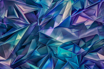 Obraz premium Abstract Geometric Crystal Pattern with Blue and Purple Hues
