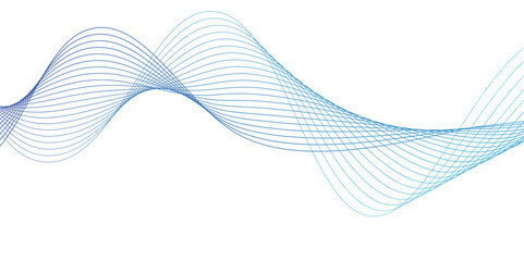 White wave curve lines banner background design. Abstract soft wave lines dynamic flowing blue light isolated background. Vector Illustration of the blue pattern of lines. stripes on white.