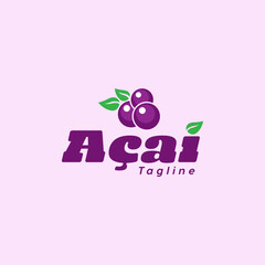 Açaí. Logo template.	