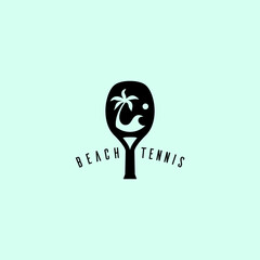 Logo template for beach tennis.	