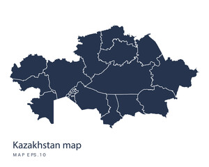 Kazakhstan map
