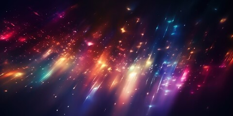 Obraz premium Abstract Light Streaks and Glowing Particles