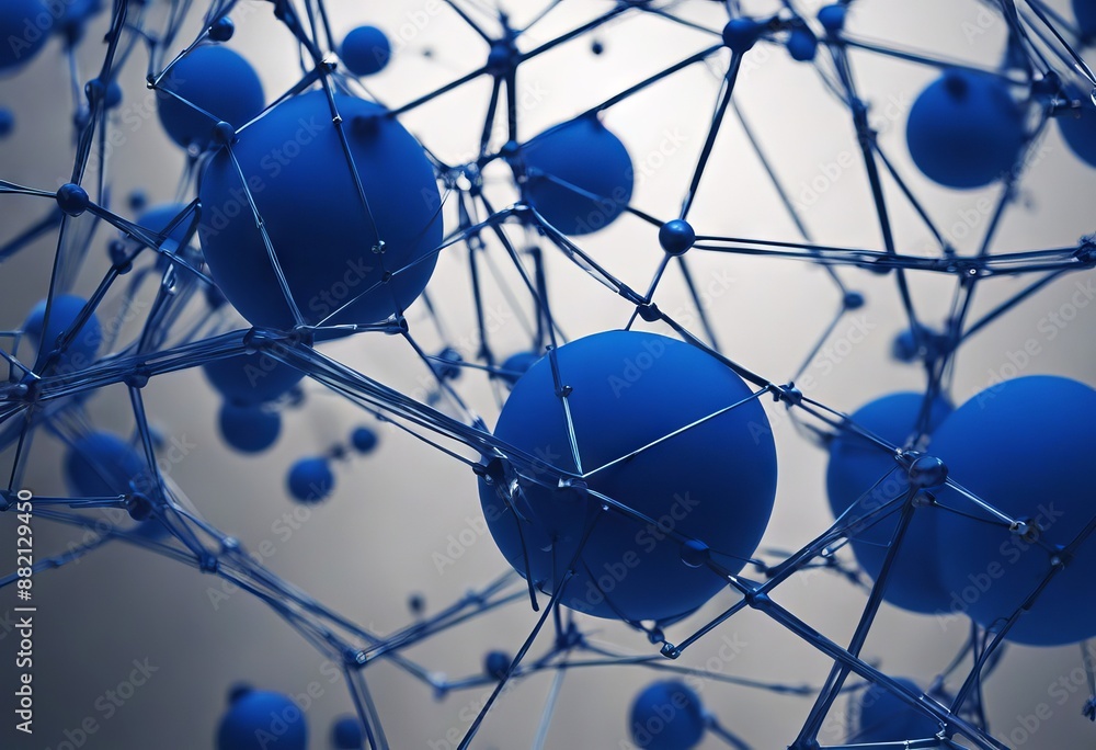Poster tech connect connection classic background polygonal blue dots space abstract business futuristic li