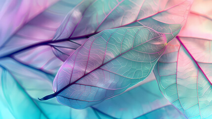 Obraz premium Close-up of transparent leaves