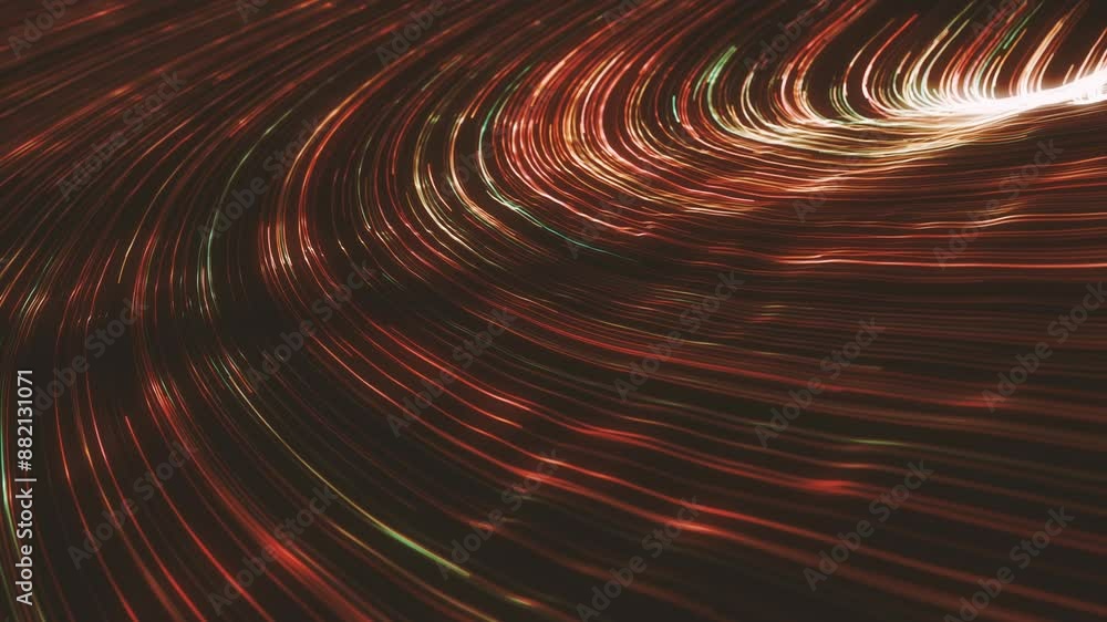 Aufkleber abstract flowing lines background/ animation of an abstract background of flowing and streaming ligh