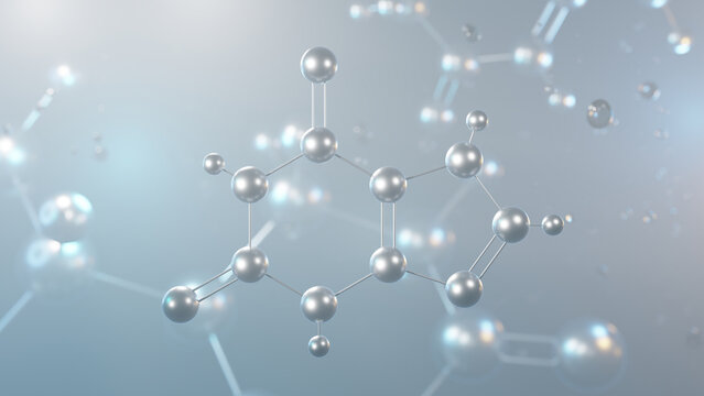xanthine molecular structure, 3d model molecule, archaically xanthic acid, structural chemical formula view from a microscope