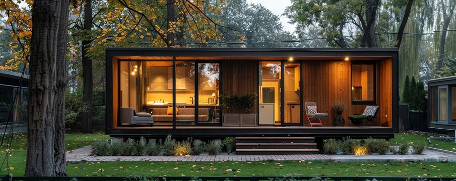 Stylish tiny home with a minimalist layout.