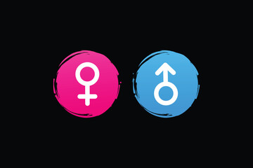 Vector male and female symbols