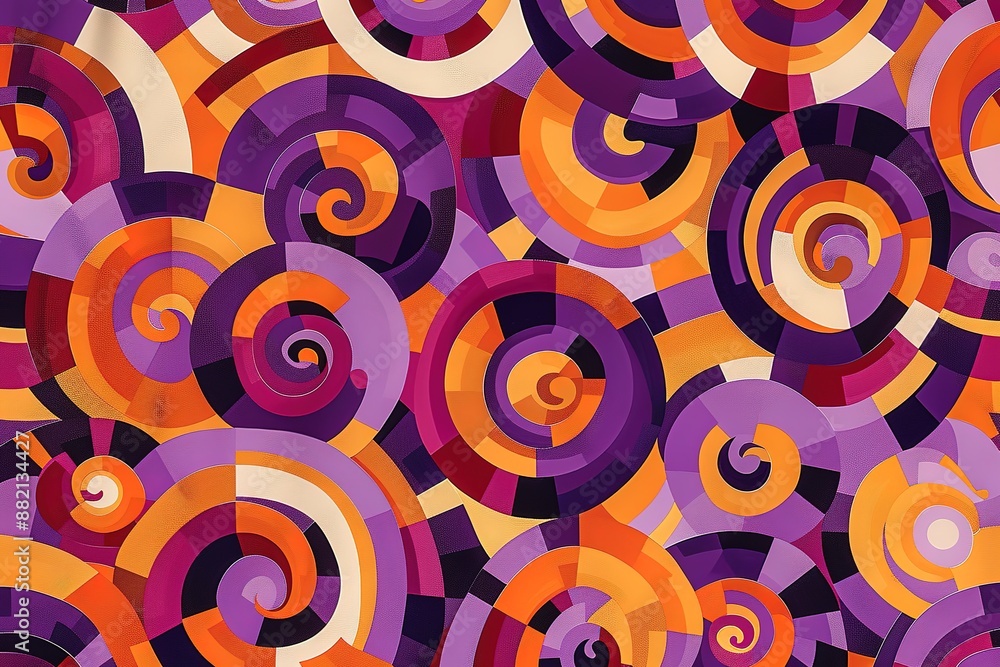 Poster highly detailed background texture 3d illustration with fuchsia color star shapes and orange color r