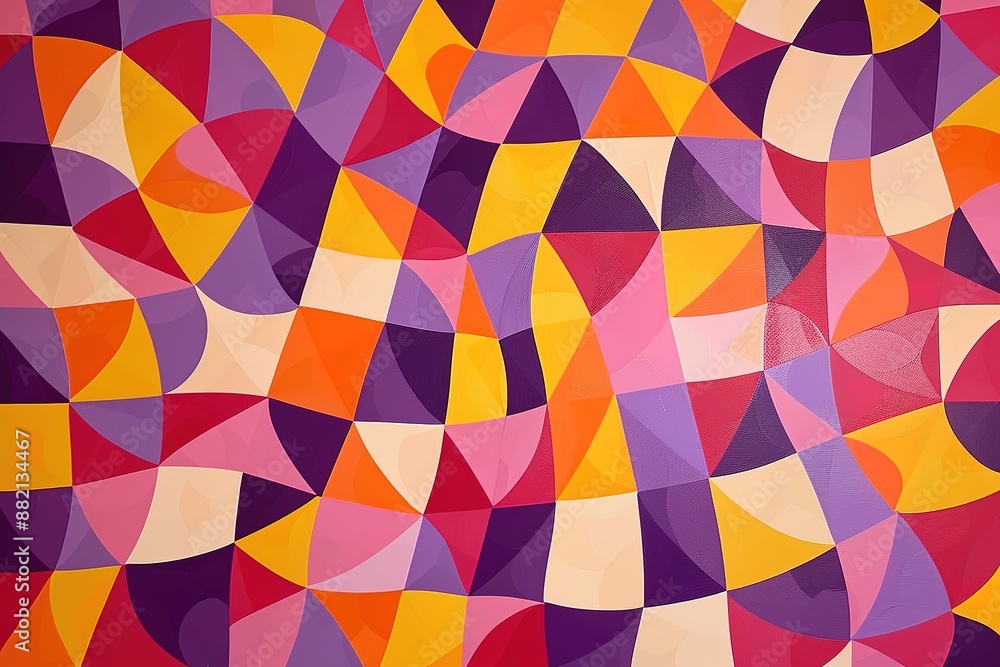 Poster highly detailed background texture 3d illustration with fuchsia color star shapes and orange color r