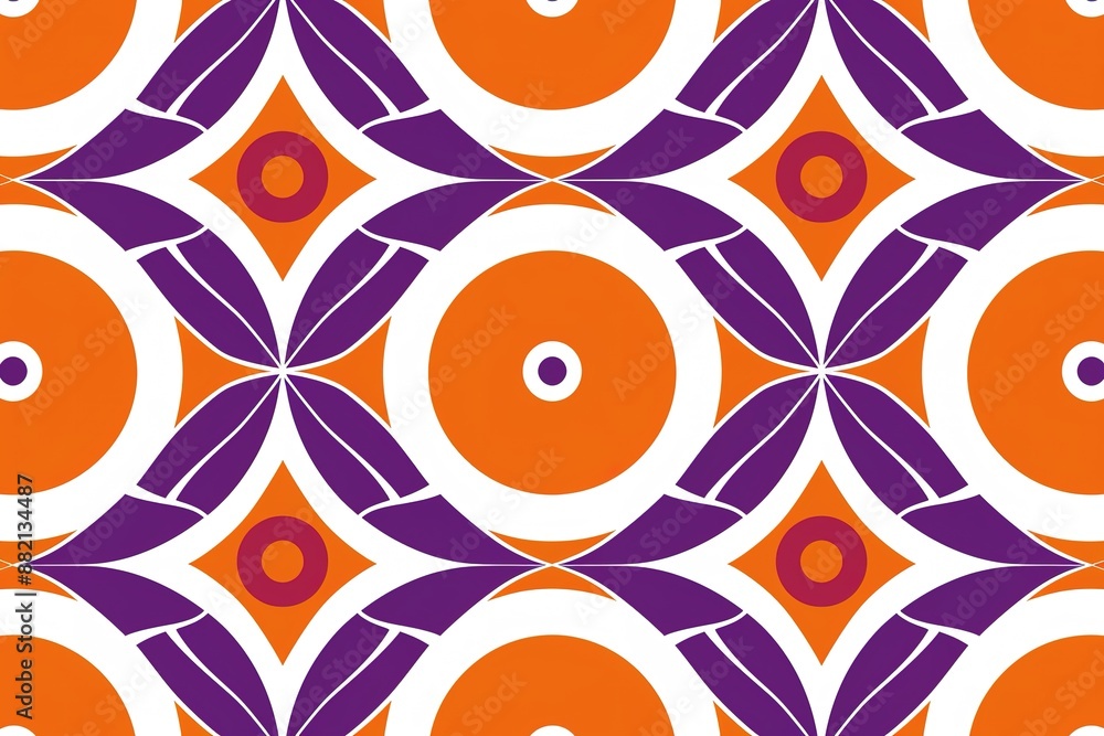 Poster highly detailed background texture 3d illustration with fuchsia color star shapes and orange color r