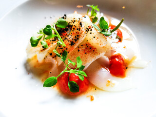 Fine dining cuisine - french dish on the table