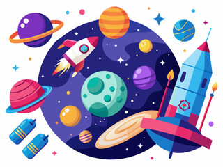 A Comprehensive Guide for Space Enthusiasts and Researchers, Space exploration, space launch, space for your text, fish in the sea, rocket in space