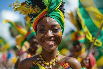 Festive atmosphere: people honoring jamaica independence day through lively celebrations, dancing, traditional events, showcasing spirit of freedom and rich cultural heritage of the jamaican community