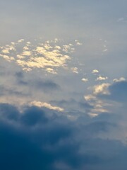 clouds over the sunny sky in the afternoon 
