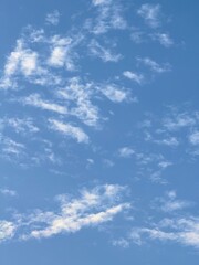 blue sky with white clouds in the afternoon 