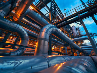 Oil Refinery And Pipeline
