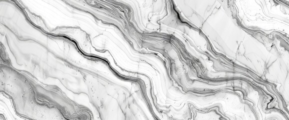 Obraz premium Marble wall with white and silver patterns, gray ink graphic background, creating an elegant, abstract light