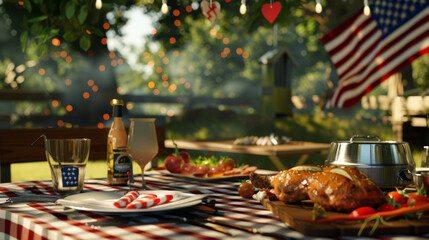barbecue on the grill, independence day bbq