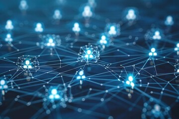 Obraz premium Technology cloud connection, business data transfer communication social network