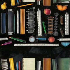 Back to School seamless tiled texture wallpaper