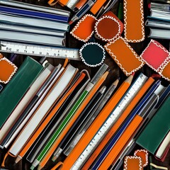 Back to School seamless tiled texture wallpaper