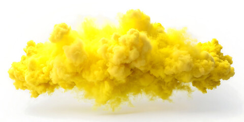 yellow cloud on white background