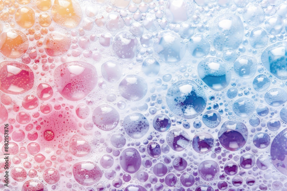 Poster Close-up of soap bubbles on a surface