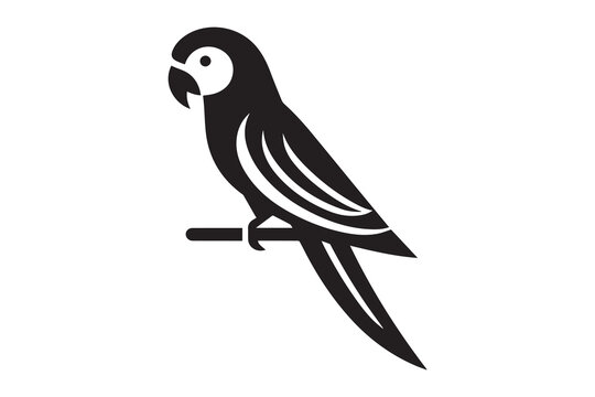 recommend clip art: Red parrot silhouette isolated on white background. macaw parrot silhouettes