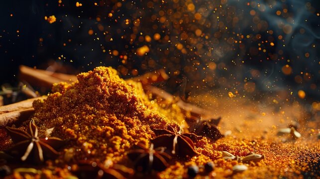 The aroma of spices hot from Indian curry dishes creates a captivating atmosphere