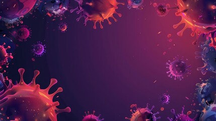 The study of viruses in microbiology helps in developing vaccines and antiviral drugs to combat infectious diseases Sharpen banner template with copy space on center