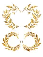 Gold laurels with olives