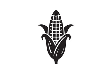 silhouette of corn, corn icon, Concept for organic products label