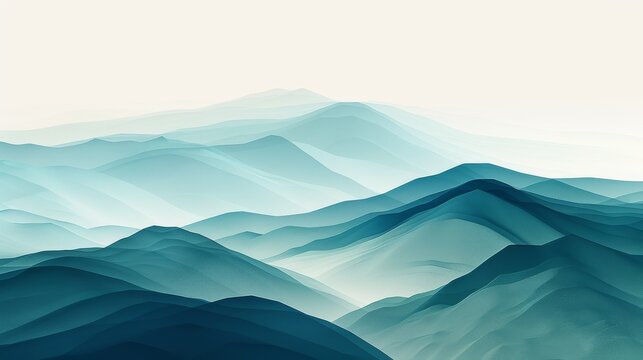A minimalist wallpaper featuring abstract mountain shapes
