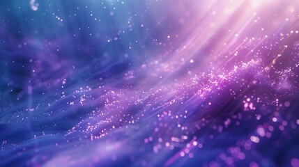 Fototapeta premium Spiritual divine light, calming and peaceful atmosphere with neon blue and pink/purple colors. Horizontal abstract wallpaper background illustration