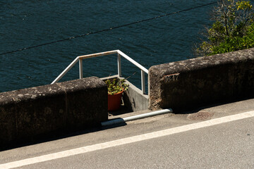 stairs to the river from the road