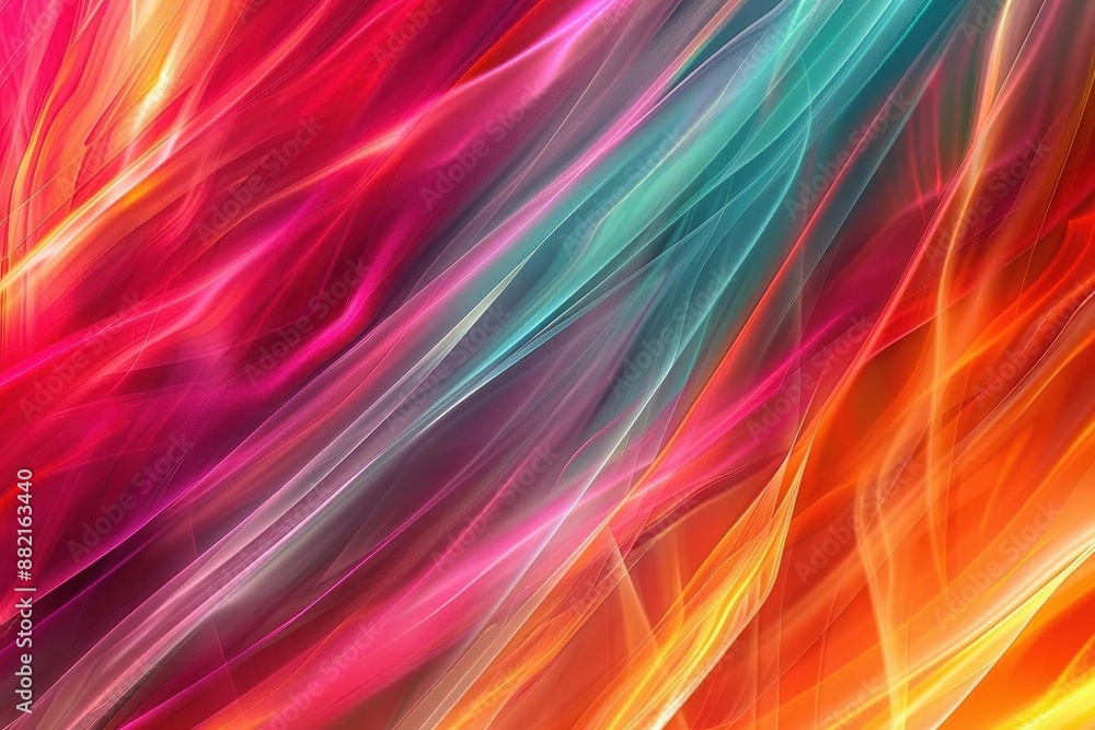 Wall mural fractal sharp lines illustration graphic resources wide background banner colorful cool design gener