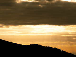 sunset over the mountains