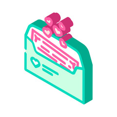 love letter isometric icon vector. love letter sign. isolated symbol illustration