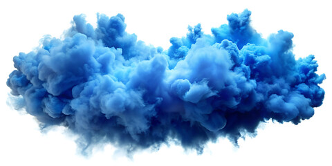 blue cloud on white background