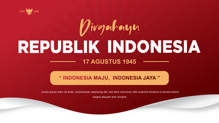 indonesian independence day celebration banner