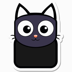 cat cartoon sticker